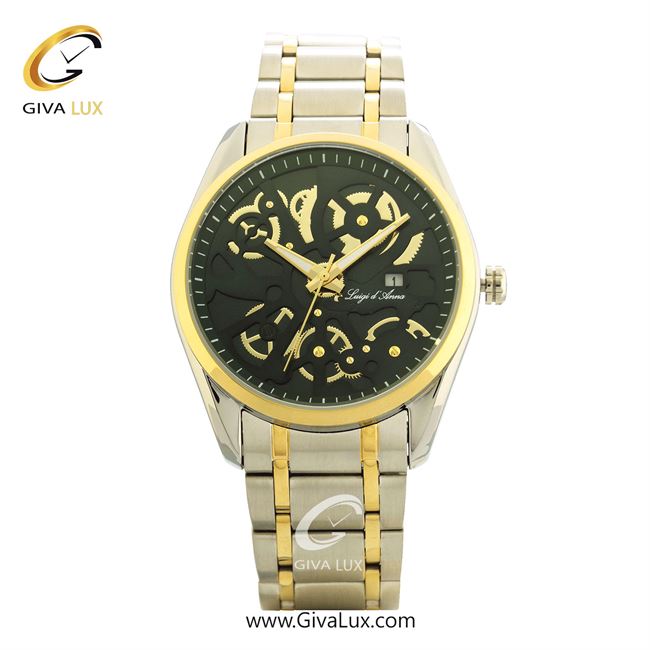 ساعت مچی اورجینال مردانه LdA نقره ای-طلایی | طلایی-نقره ای| سبز یشمی تیره| کد رفرنس 2329